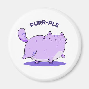 Purer Funny Fat Kitty Cat Pun Magnet