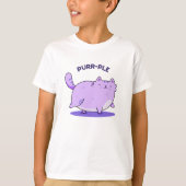 Purer Funny Fat Kitty Cat Pun T-Shirt (Vorderseite)