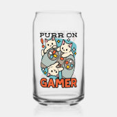 Purer On Gamer - Niedliches Cat Gaming Design Dosenglas (Vorderseite)