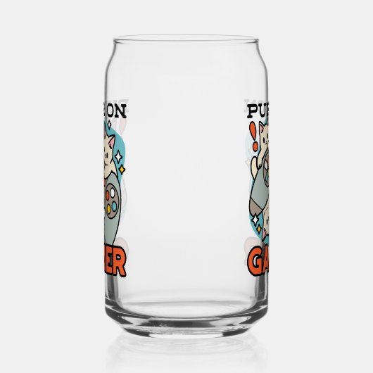 Purer On Gamer - Niedliches Cat Gaming Design Dosenglas (Links)