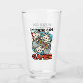 Purer On Gamer - Niedliches Cat Gaming Design Glas (Vorderseite)