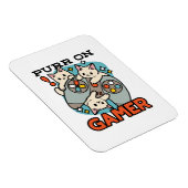 Purer On Gamer - Niedliches Cat Gaming Design Magnet (Rechte Seite)