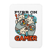 Purer On Gamer - Niedliches Cat Gaming Design Magnet (Vertikal)