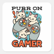 Purer On Gamer - Niedliches Cat Gaming Design