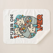 Purer On Gamer - Niedliches Cat Gaming Design Sherpadecke (Vorderseite (Horizontal))