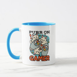 Purer On Gamer - Niedliches Cat Gaming Design Tasse