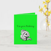 Purer-tan Geburtstag Karte (Gelbe Blume)