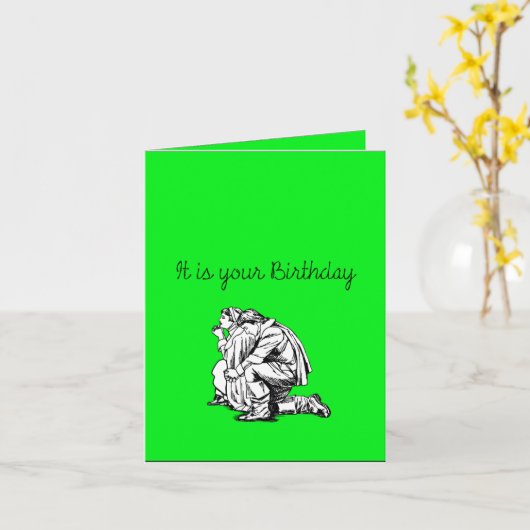 Purer-tan Geburtstag Karte (Gelbe Blume)