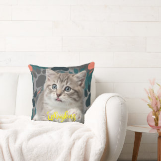 Purer und behaglich: Personalisiertes Cat-Foto Kissen