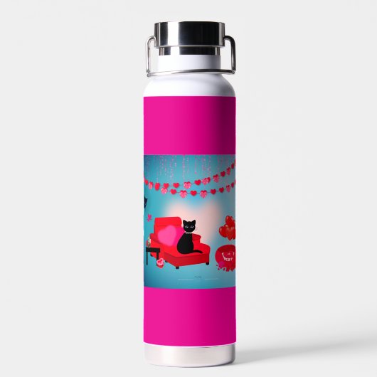 Purere Liebe - Cupid - Katzengeschenktasche Trinkflasche (Rückseite)
