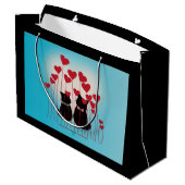 Purere Liebe - Geschenktasche - Ballonfeld Große Geschenktüte (Rückseite Schrägansicht)