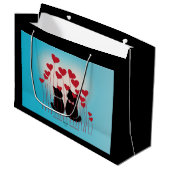 Purere Liebe - Geschenktasche - Ballonfeld Große Geschenktüte (Vorderseite Schrägansicht)