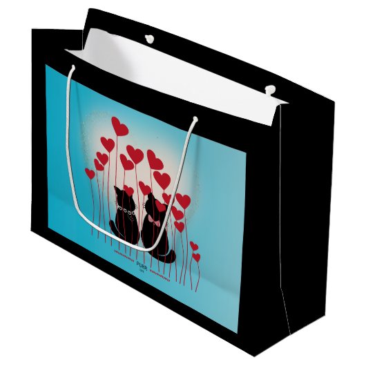 Purere Liebe - Geschenktasche - Ballonfeld Große Geschenktüte (Vorderseite Schrägansicht)