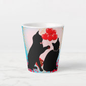 Purere Liebe - Katze Valentinballons - Geschenktüt Milchtasse (Vorderseite)