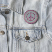 Pures & Blue Gefärbte Krawatte Peace Sign Button F (Beispiel)