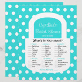 Pures Brautparty-Spiel auf Türkis (Vorne/Hinten)