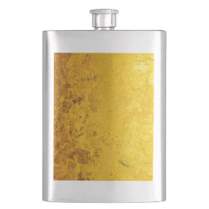 PURES GOLD Muster / Blattgold Flachmann