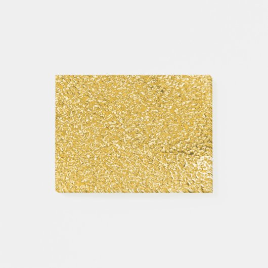 PURES GOLD Sprenkelmuster + Ihr Text / Foto Post-it Klebezettel (Vorderseite)