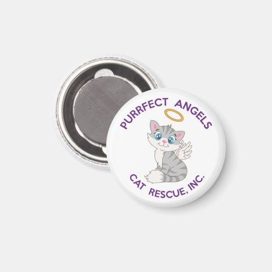 Purfect Angels Cat Rescue Magnet (Vorderseite/Rückseite)