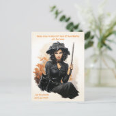 Purfect Babysitter Haushalt Halloween Postkarte (Stehend Vorderseite)