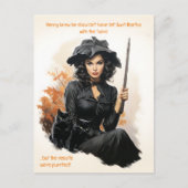 Purfect Babysitter Haushalt Halloween Postkarte (Vorderseite)