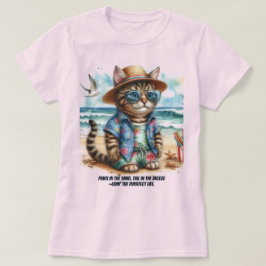 Purfect Beach Life für Kitty Cat Liebhaber T-Shirt