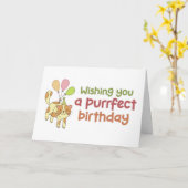 Purfect Birthday Niedlich Cat Lover Funny Geburtst Karte (Gelbe Blume)