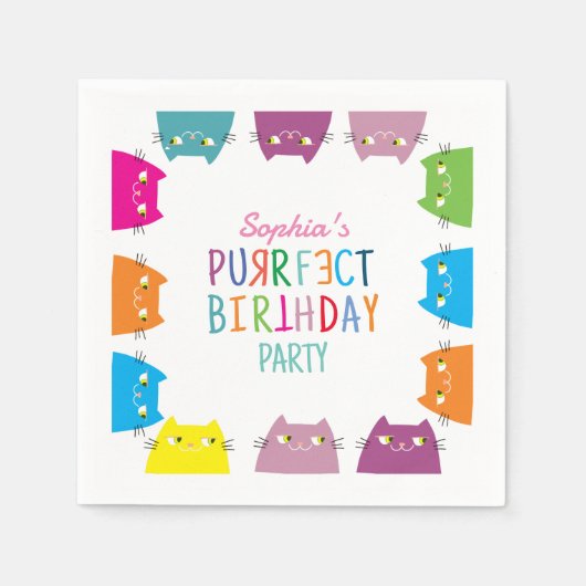 Purfect Birthday Party Serviette (Vorderseite)