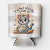 "Purfect biscuits, kommend" Katzenkuppe Dosenkühler (Vorderseite)