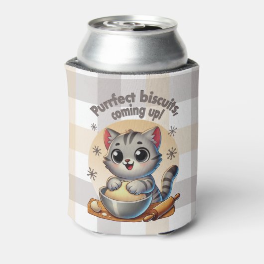 "Purfect biscuits, kommend" Katzenkuppe Dosenkühler (Kanne Rückseite)