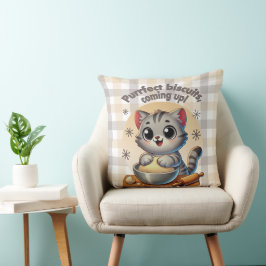 "Purfect biscuits, kommend" Katzenkuppe Kissen