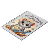 "Purfect biscuits, kommend" Katzenkuppe Notizblock (Linke Seite)