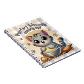 "Purfect biscuits, kommend" Katzenkuppe Notizblock (Rechte Seite)