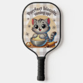 "Purfect biscuits, kommend" Katzenkuppe Pickleball Schläger (Rückseite)