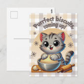 "Purfect biscuits, kommend" Katzenkuppe Postkarte (Vorne/Hinten)