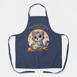 "Purfect biscuits, kommend" Katzenkuppe Schürze