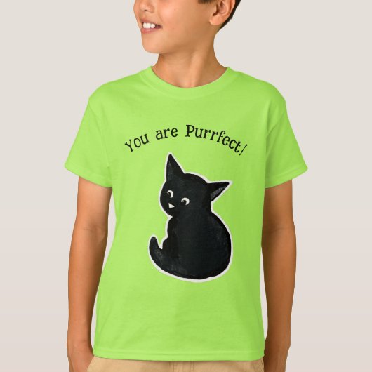 Purfect Black Kitten T - Shirt (Vorderseite)
