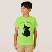 Purfect Black Kitten T - Shirt (Vorne ganz)