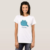 Purfect Blue Lächeln Kitty Cat T-Shirt (Vorne ganz)