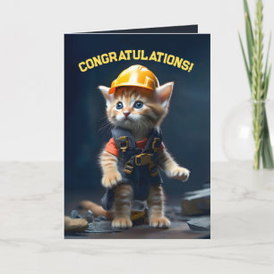 Purfect Builder Kitten Dankeskarte