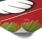 Purfect Cat im Anzug Funny Digital Art, Weihnachte Poster (Ecke)