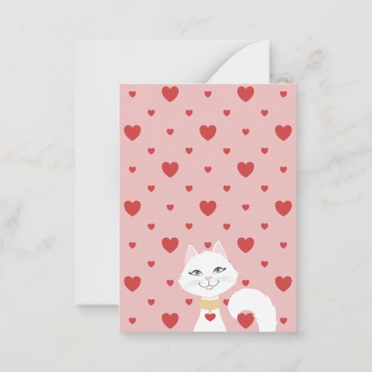 Purfect Cat Kids Valentine's Day Card Mitteilungskarte (Rückseite)