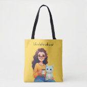 Purfect Cat Lover Mama Niedlich gelb Tasche (Vorderseite)