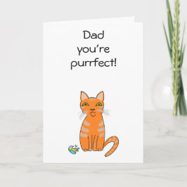 Purfect Cat Vater lustiger Cartoon Vatertagskarte Karte