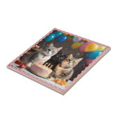 Purfect Celebration: Geburtstagsparty einer Katze, Fliese (Seite)