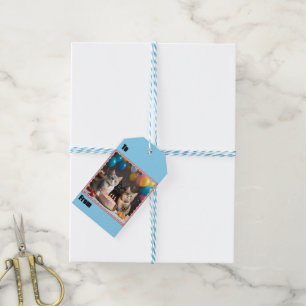 Purfect Celebration: Geburtstagsparty einer Katze, Geschenkanhänger