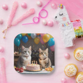 Purfect Celebration: Geburtstagsparty einer Katze Pappteller (Party)