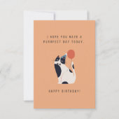 Purfect Day Geburtstagskarte (Vorderseite)