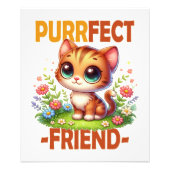 Purfect Friend pun Niedlich orange Katzenkätzchen Fotodruck (Vorne)