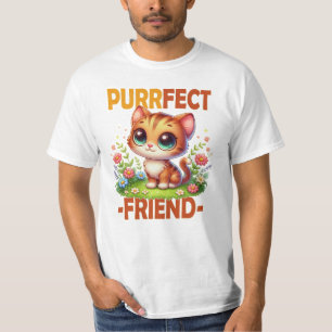 Purfect Friend pun Niedlich orange Katzenkätzchen  T-Shirt